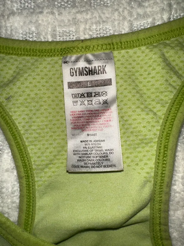 Gymshark Lime Green Sports Bra - Image 3