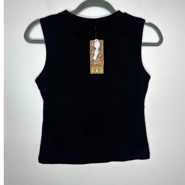 NWT OGL Move Black Sleeveless High Neck Shell Brami Tank Top Women Size XS - Image 2