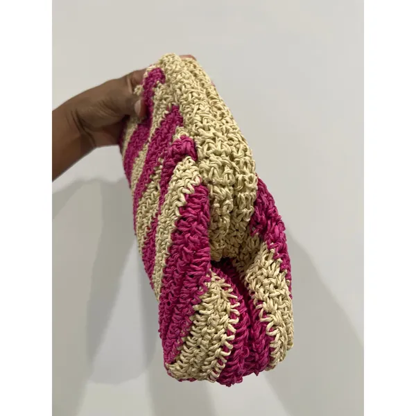 NWT Ann Taylor Loft Woven Straw Dumpling Handbag - Image 2