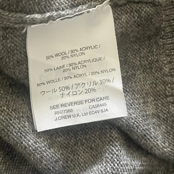 J. Crew Heather‎ Gray Wool Sweater - Image 9