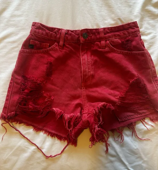 KanCan USA Red jean shorts - Image 2