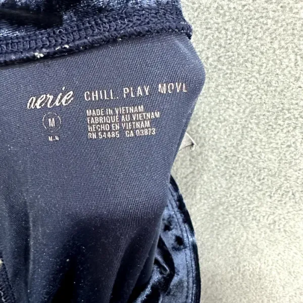 Aerie Chill Play Move Leggings Womens Medium‎ Blue Velvet Rainbow Side Stripe - Image 2