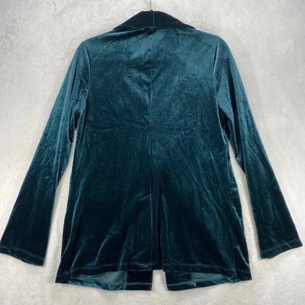 Sincerely Jules Velvet‎ Blazer Shawl Collar One Button Career Jacket Size M - Image 4