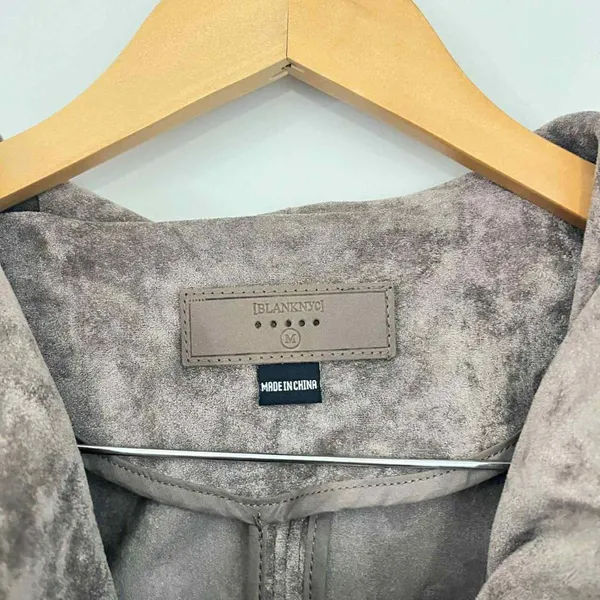 BlankNYC Faux Suede Zip Up Moto Jacket Size Medium - Image 8
