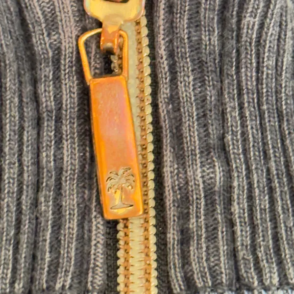 445‎ | Tommy Bahama Blue 1/4 Zip Pullover Crop Boxy Sweatshirt Women's L/XL - Image 7
