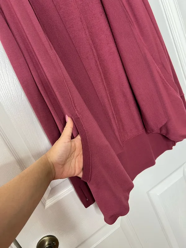 Athleta Women’s Open Front Drape Cardigan XS Mauve Athleisure Lounge Soft Modal - Image 7