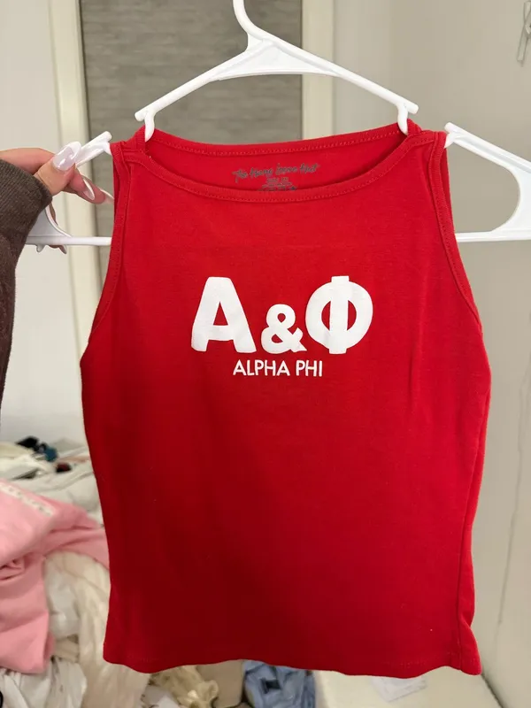 Alpha phi tank Red Size XS - Image 2