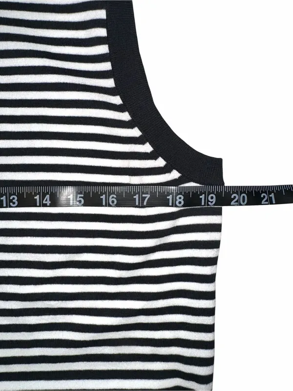 NWT J. Crew Jackie Sweater Shell Navy Striped Sleeveless Knit Tank XL - Image 5