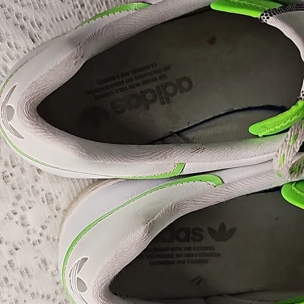 Adidas 80's retro slam court white green stars sneakers shoes sz 9 just dirty - Image 6