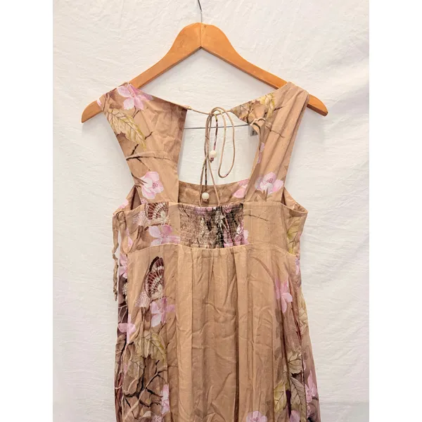 Anthropologie Aurelie Maxi Dress Brown‎ Lightweight Butterfly US 2 Boho Fall - Image 5