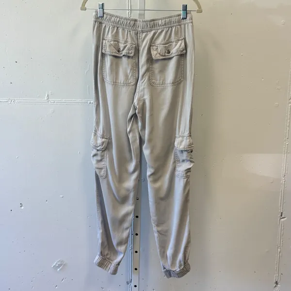 C&C California Women's Lyocell Cargo Jogger Pants Gray Small Utility Relaxed Fit - Image 2