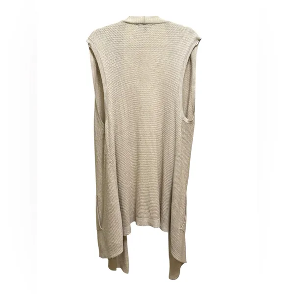 Banana Republic Waterfall Knit Vest Sweater Tan Womens Sz‎ L - Image 2