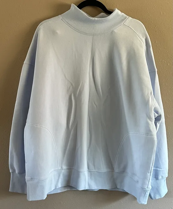 OFFLINE by Aerie Cloud Fleece Oversized Mockneck Sweatshirt - Divine Blue NWT L - Image 2