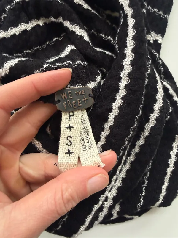 We the Free People Drippy Thermal Striped Turtleneck Size Small - Image 7