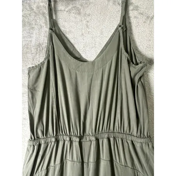 Lululemon Day to Night Jumpsuit Gray Sage Wide Leg Drawstring Waist Size 6 - Image 4