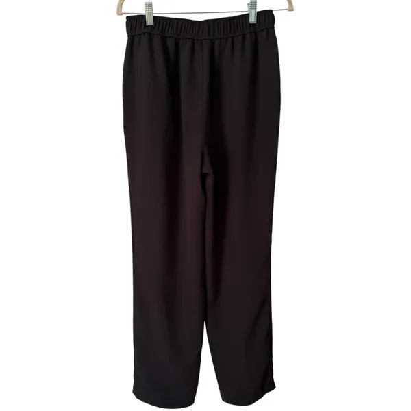 Current Air Black Pull On High Rise Straight Leg Textured Black Trouser Pants M - Image 2