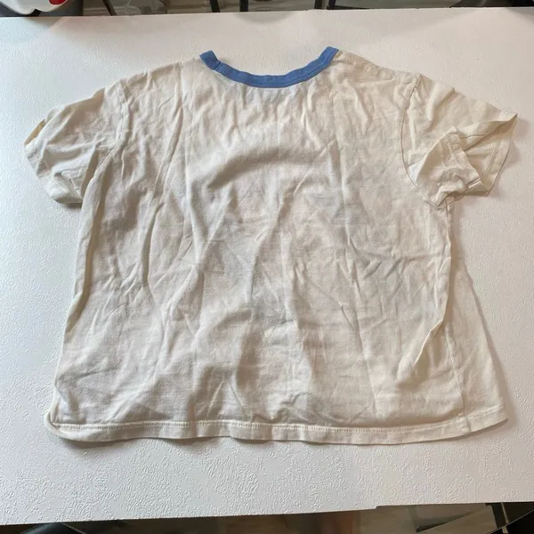 American Eagle XS West Coast 77 Graphic Ringer Tee Y2K Coastal Baby Tee - Image 3
