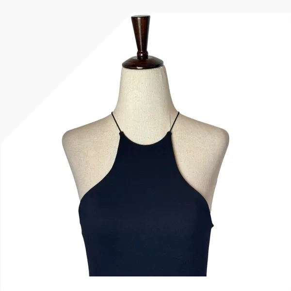 Alexander‎ Wang Black Halter Neck Racerback Bodysuit Size Small Cotton Blend - Image 5