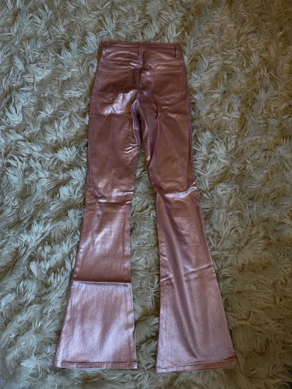 Edikted Pink Leather Pants - Image 2
