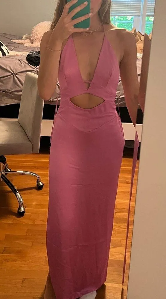Elegant Pink zara Maxi Dress - Image 4