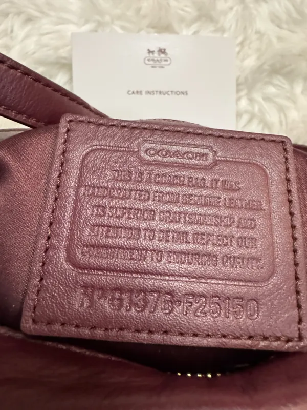Coach Burgundy Leather Camera Crossbody with Gold Hardware - Image 5