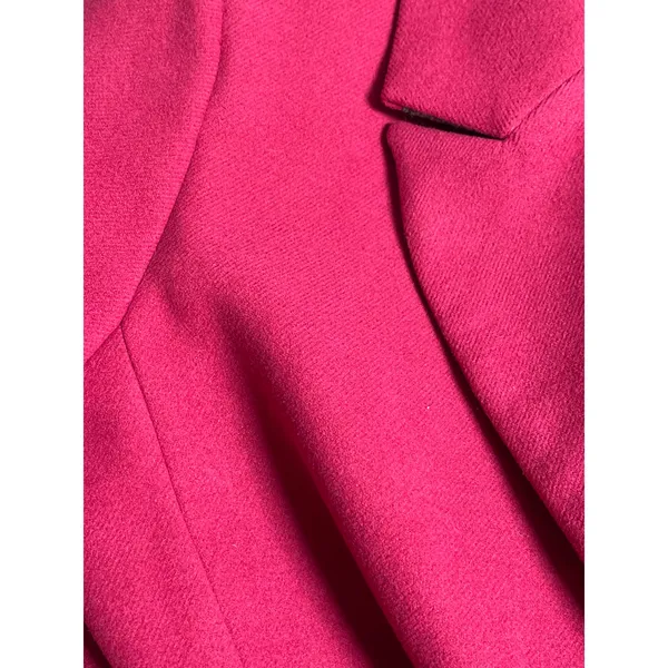 Banana Republic Pink Wool Notched Collar Long Sleeve Walker Pea Coat Jacket Sz S - Image 7