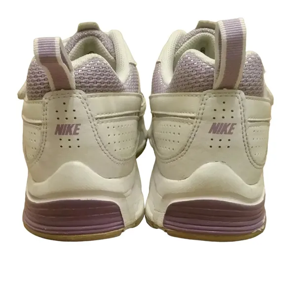 Nike running shoes T-run purple white with hook & loop closure size 6Y /7.5 W - Image 6