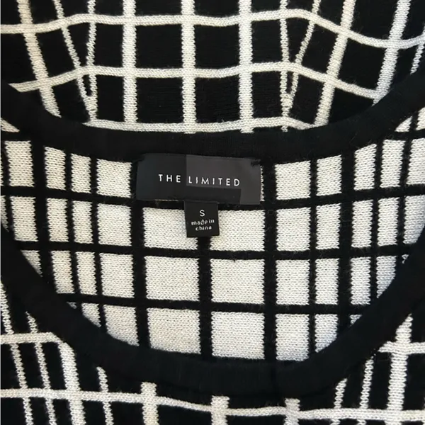 The Limited Checkered Windowpane Sweater Dress Womens Small Office Fall - Image 4