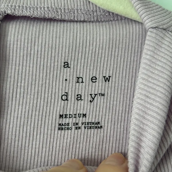 a new day Women's Lavender Ribbed High Neck Tank Top - Image 2