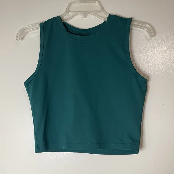 ZYIA Active cropped green athletic tank top size medium - Image 2