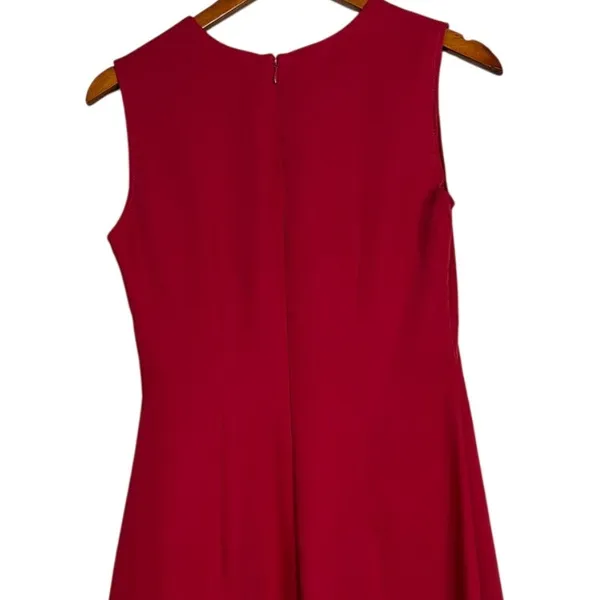 Nha Khanh Sleeveless Asymmetric High-Low A-Line Dress Cocktail Mini Dress 2 Red - Image 6
