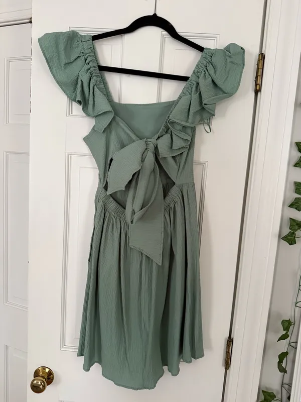 Green Ruffle Dress - Image 2