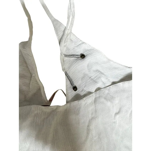 Free People A Little Extra‎ Endless Summer Halter Maxi Dress Ivory Size Medium - Image 9