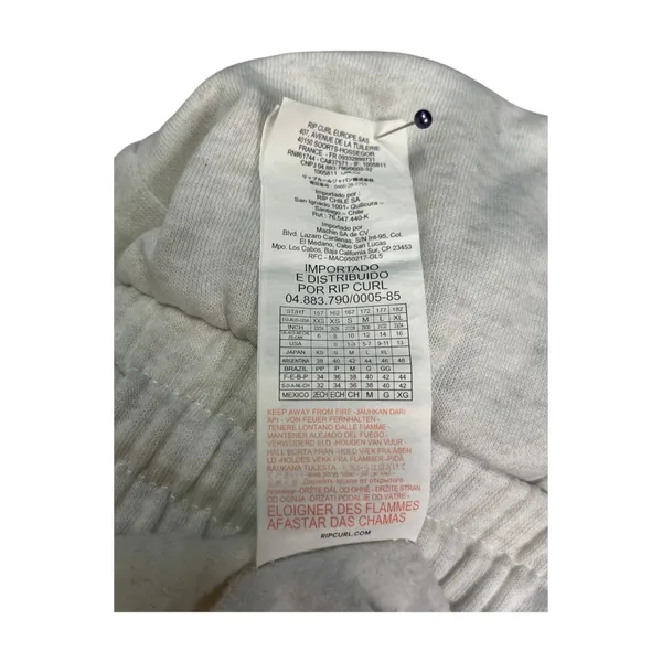 Rip Curl Surf Sweatpants Womens XS Gray Jogger Striped Logo Fleece Lounge Retro - Image 8