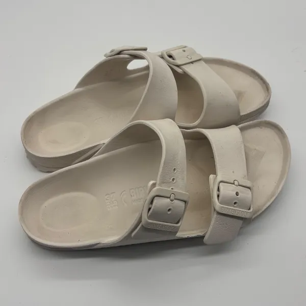 Birkenstock Arizona EVA Sandals Beige White Waterproof Slides EU 37 US 6-6.5 - Image 4