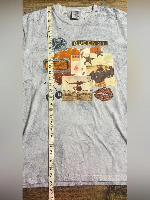 Comfort Colors Blue Colorblast Western Graphic Collage Short-Sleeve Tee - Image 6