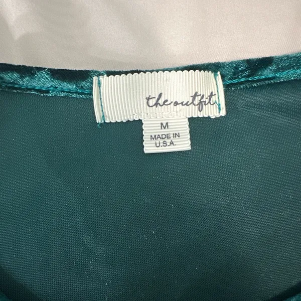 Teal Velvet Women's Top Green Size M - Image 2