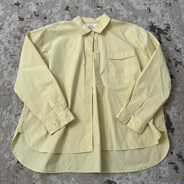 Mod Ref The Ophelia Top Size Medium in Butter Yellow | Boxy Button Down Shirt - Image 2