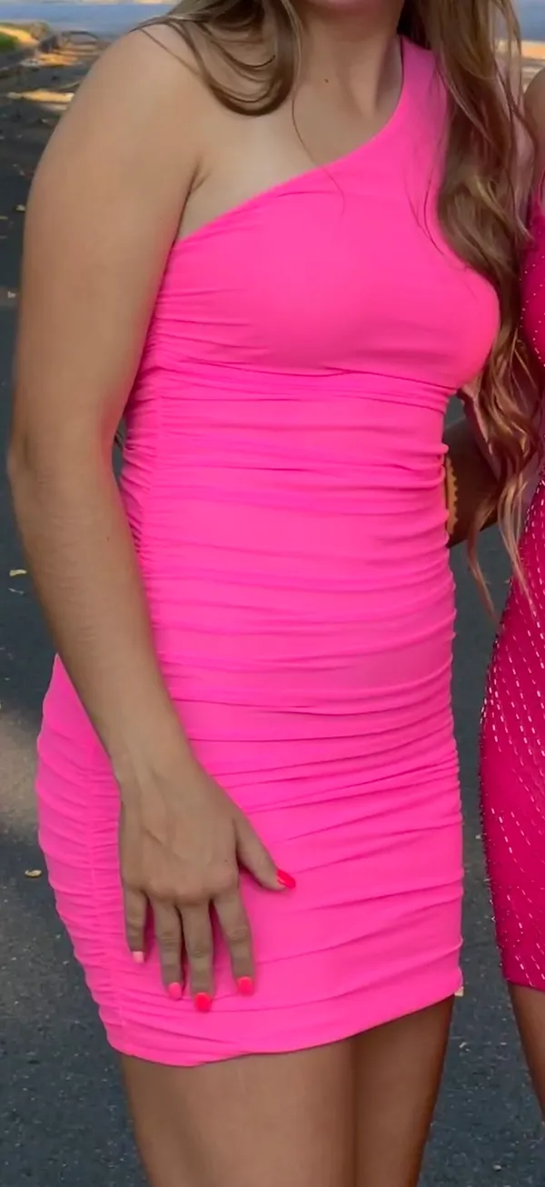 hot Pink Hoco Dress - Image 3