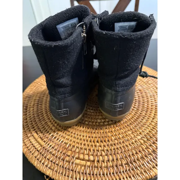 Sperry Saltwater Wool Black Duck Boots Womens 7.5‎ Waterproof Rain STS86440 - Image 7