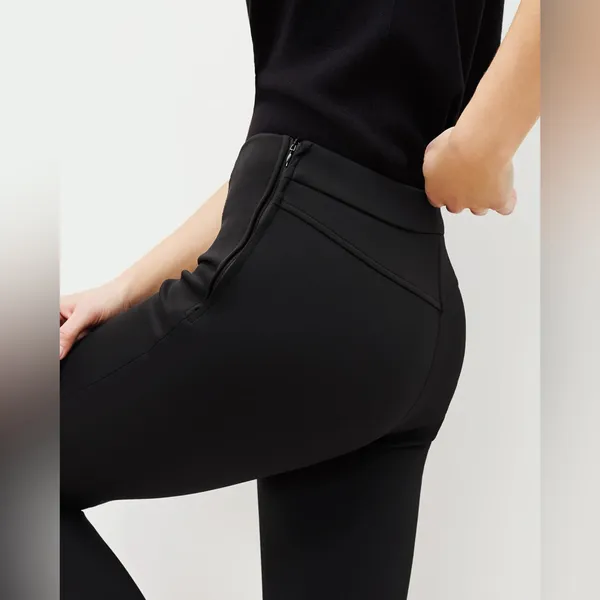 MM Lafleur The Shaw Pant Scuba Black 0 Ankle High Rise Minimalist Work Career - Image 2