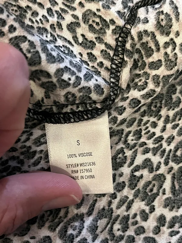 Mi Ami Tank Top Womens Small Black White Leopard Print Lace Cami Shirt - Image 6