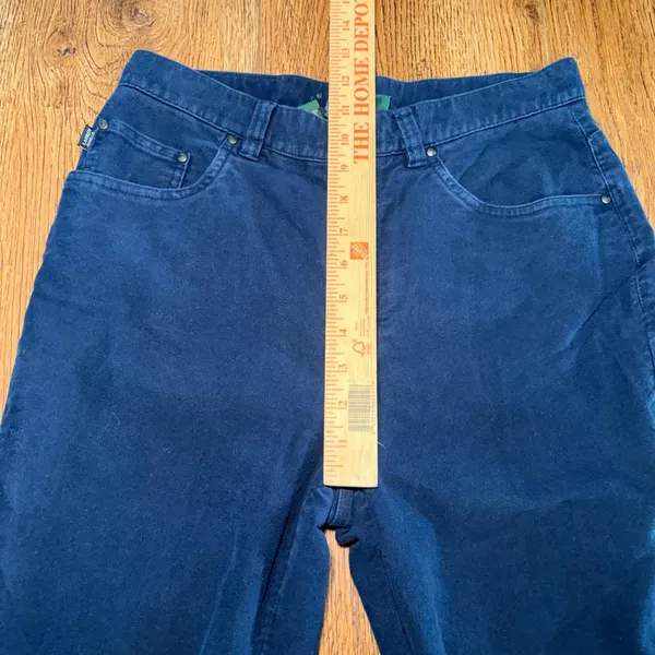 Lauren Jeans Co Navy Blue Twill Pants Womens 8 High Rise Straight Leg Cotton - Image 6