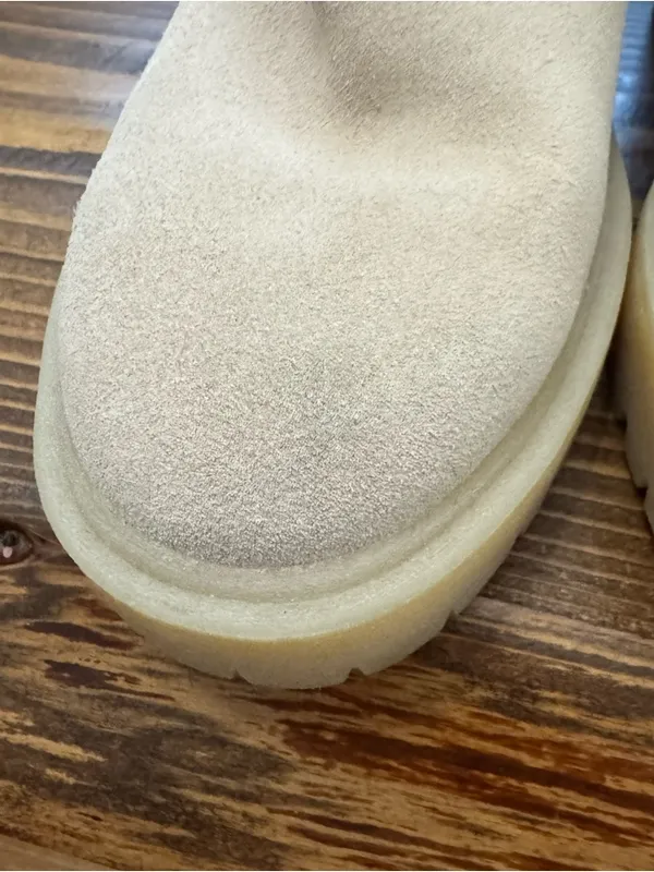 Dolce Vita BOOTIES Dune Suede SIZE 8 Platform Heel 3.5" Zipper on Side - Image 2