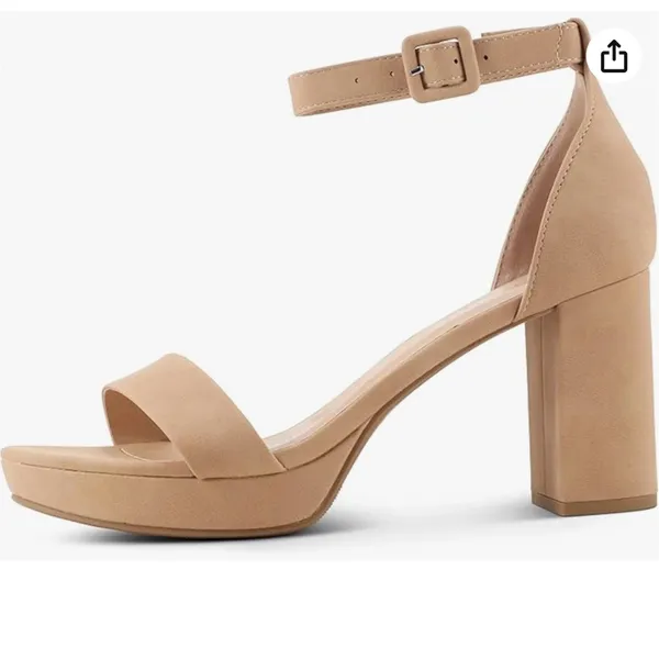 - New Marco Republic tan platform block heeled sandals size 6.5 - Image 7