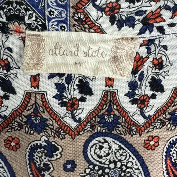 Altard State Boho Mini Dress Tunic Long Sleeve Paisley Print Lightweight Medium - Image 10