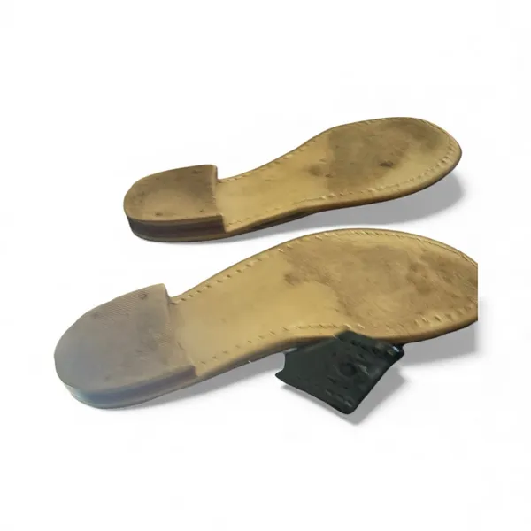 Jack Rogers Heritage black Leather Slip-On Flat Thong Sandals Women's Sz 8 m - Image 2