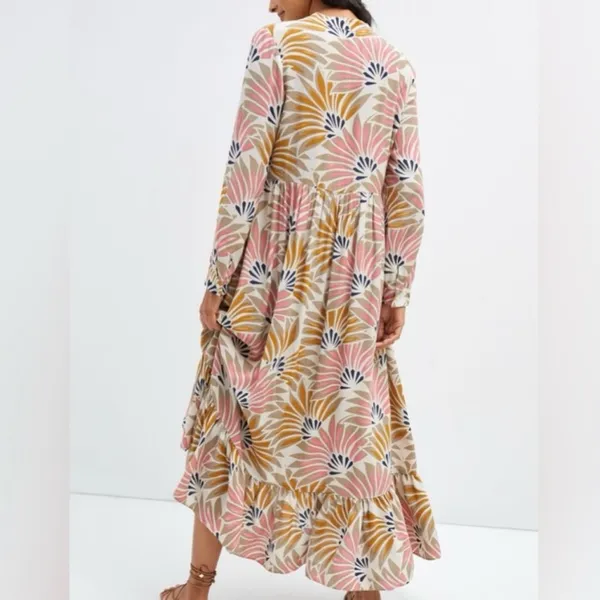 New Mare Mare x Anthropologie Pink Combo Lynda Maxi Dress Size Small - Image 9