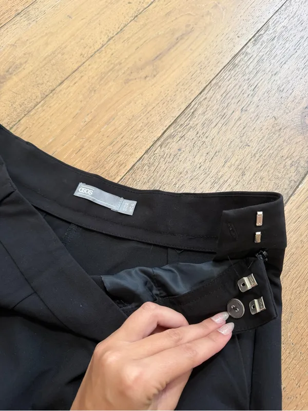 ASOS Size 10 Wide Leg Hemmed Dress Pants - Image 3