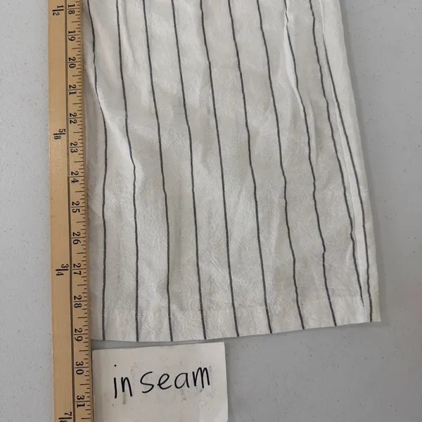 Sienna Sky Womens White Striped Wide Leg Drawstring Pants Medium‎ Boho Vacation Resortwear - Image 7